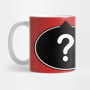 Speech Bubble - Question - Black Mug